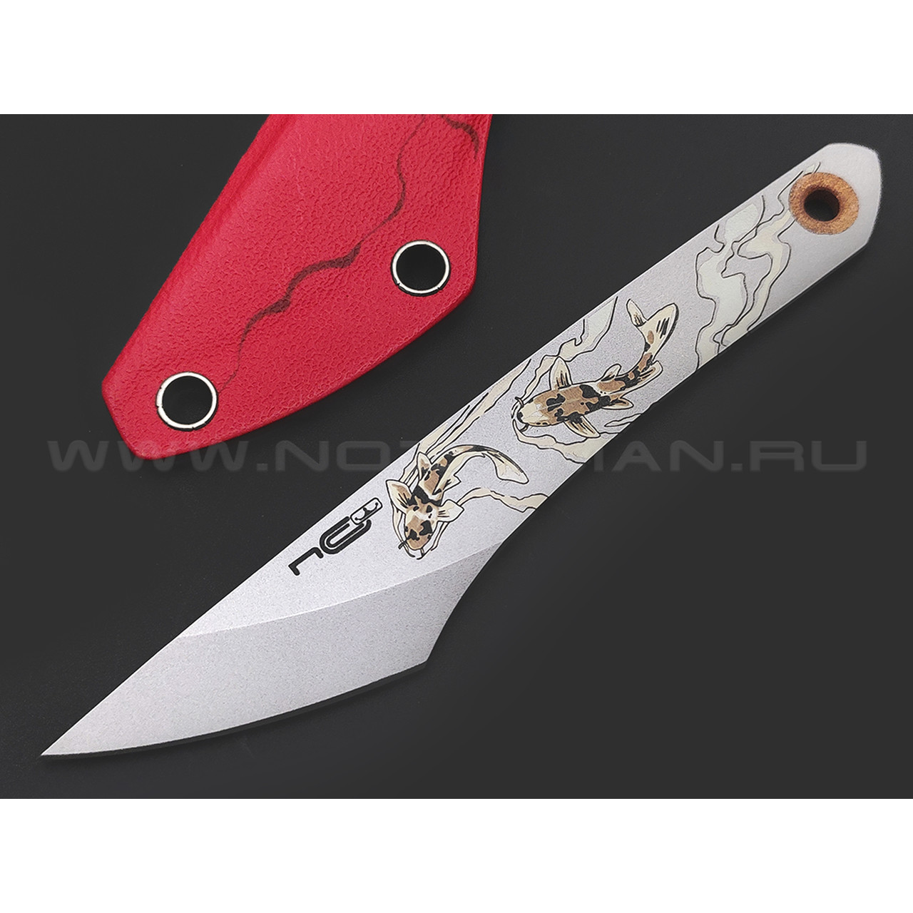 N.C.Custom киридаши KOI сталь Aus-8 Bead Blast