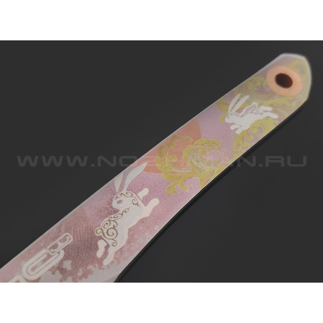 N.C.Custom киридаши KOI "Rabbit Blue" сталь Aus-8 bead-blast
