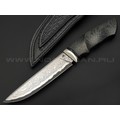 Кузница Васильева нож НЛВ142 ламинат CPM Rex 121, рукоять carbon fiber, никель Кузница Васильева нож НЛВ142 ламинат CPM Rex 121, рукоять carbon fiber, никель