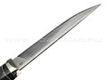 Кузница Васильева нож НЛВ142 ламинат CPM Rex 121, рукоять carbon fiber, никель
