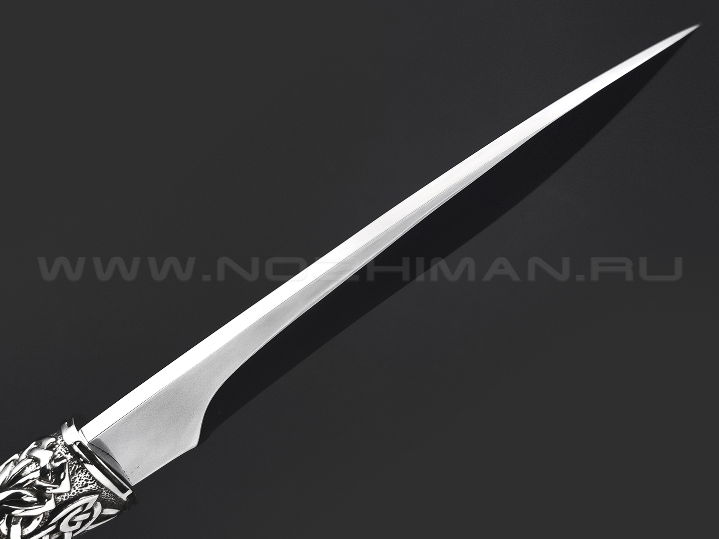 Товарищество Завьялова нож Акула сталь 95Х18, рукоять Дерево венге, мельхиор
