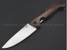 Товарищество Завьялова складной нож Бизон сталь K340 stonewash, рукоять Дерево Зирикот, G10