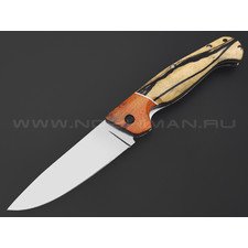Товарищество Завьялова складной нож Бизон сталь K340 bead-blast, рукоять Лунный эбен, кап клена, G10