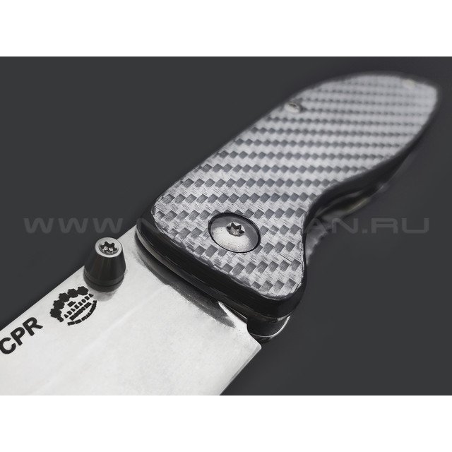 Товарищество Завьялова складной нож Друг сталь CPR стоунвош, рукоять Silver Twill
