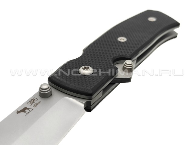 Saro нож Wild West сталь Aus10 bead-blast, рукоять G10 black