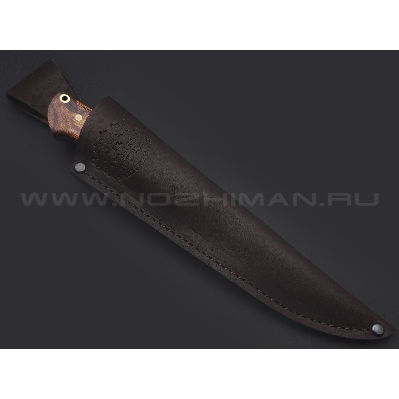 Товарищество Завьялова нож Бригадир сталь M390 satin, рукоять Айронвуд