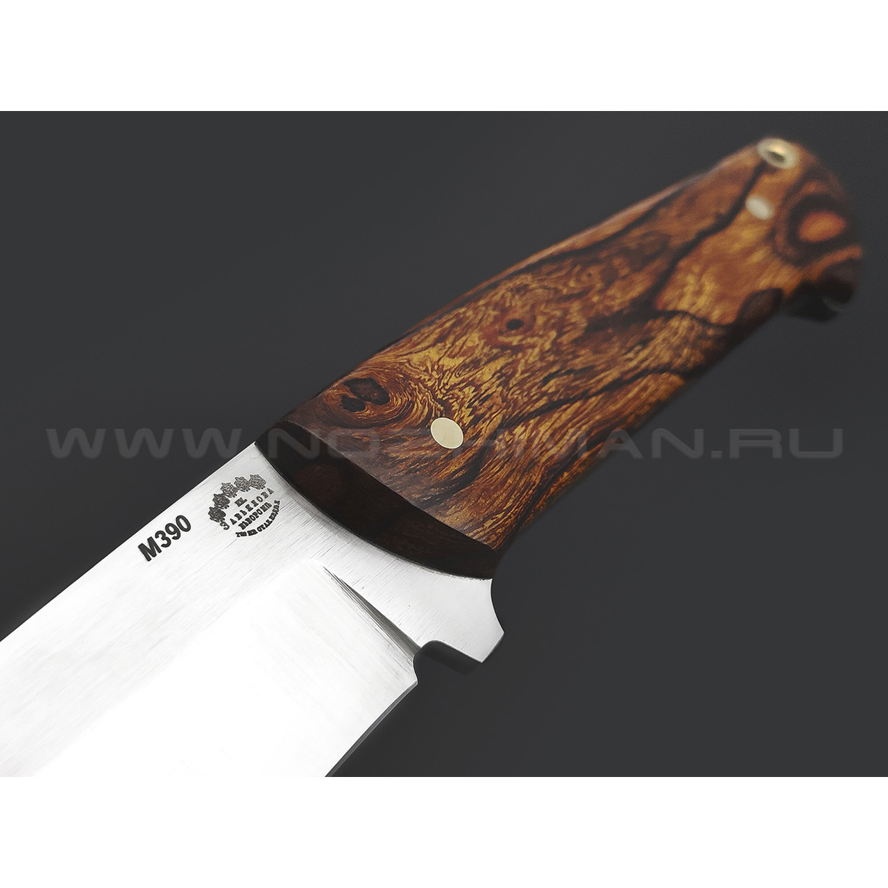 Товарищество Завьялова нож Бригадир сталь M390 satin, рукоять Айронвуд