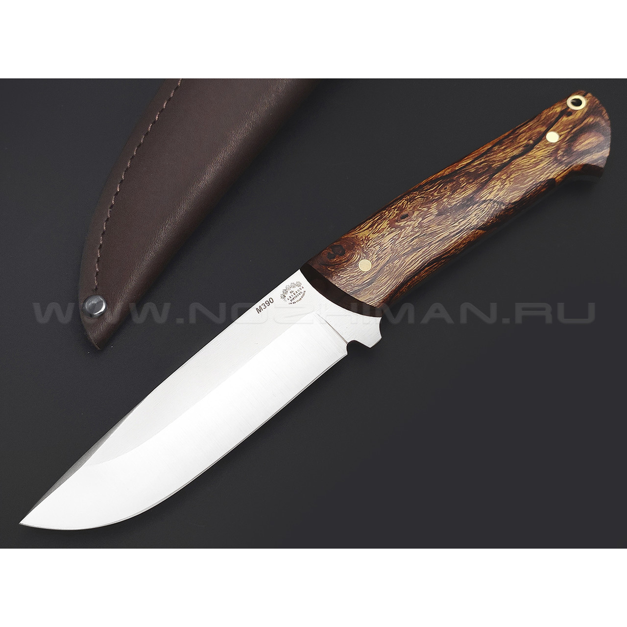 Товарищество Завьялова нож Бригадир сталь M390 satin, рукоять Айронвуд