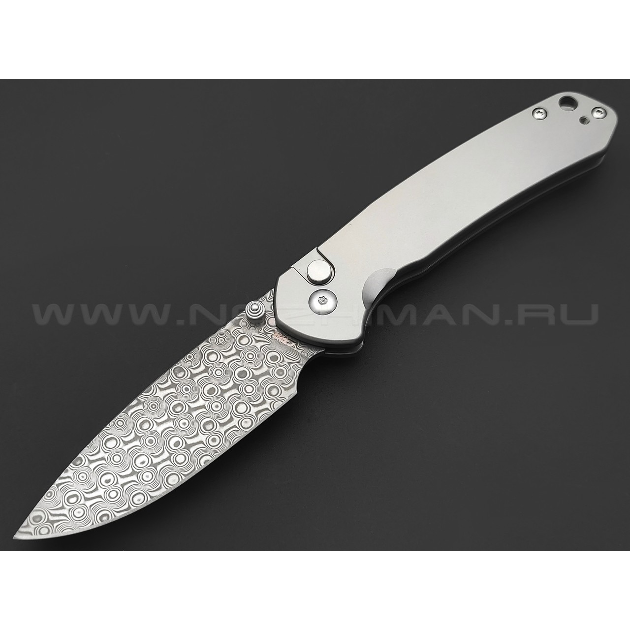 Нож CJRB Pyrite J1925T-DM сталь Damascus, рукоять Titanium TC4