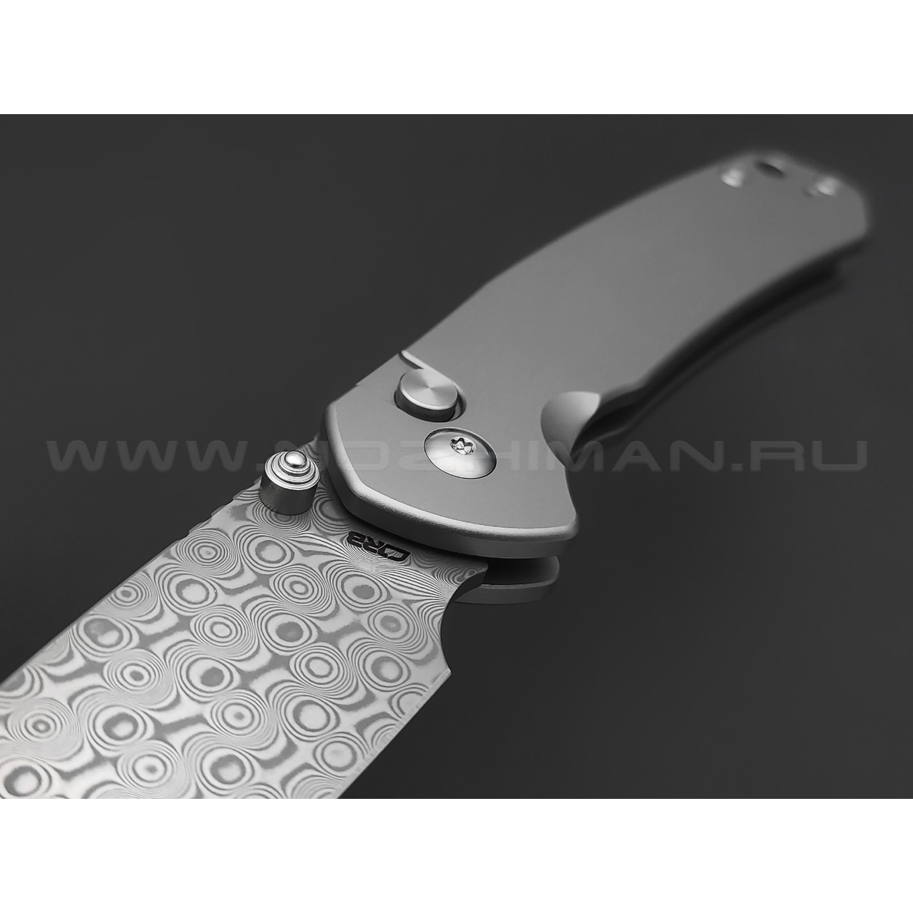 Нож CJRB Pyrite J1925T-DM сталь Damascus, рукоять Titanium TC4