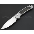 Нож CJRB Pyrite J1925T-GCF сталь CPM S90V, рукоять Titanium TC4, Carbon fiber gold flake