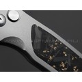 Нож CJRB Pyrite J1925T-GCF сталь CPM S90V, рукоять Titanium TC4, Carbon fiber gold flake