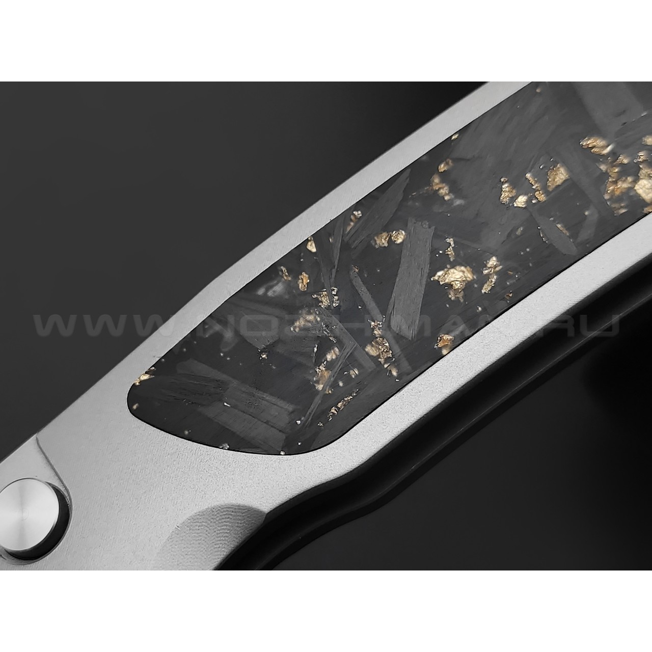 Нож CJRB Pyrite J1925T-GCF сталь CPM S90V, рукоять Titanium TC4, Carbon fiber gold flake