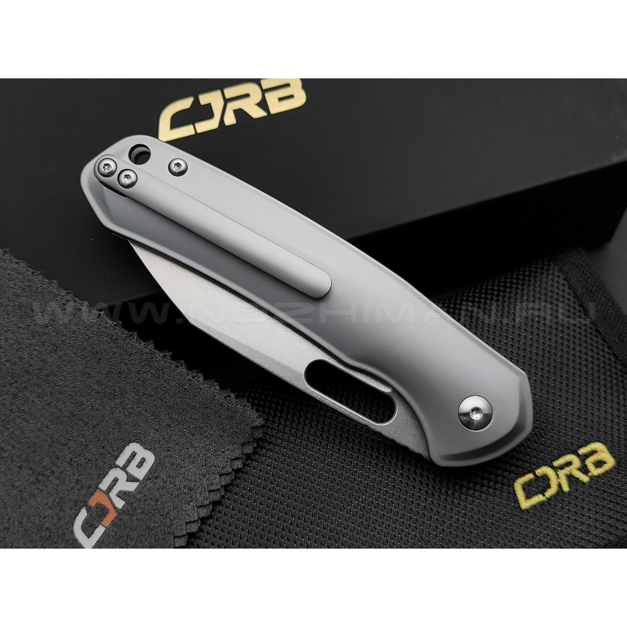 Нож CJRB Pyrite Wharncliffe J1925AT4-PU сталь CPM S90V, рукоять Titanium TC4, Fat Carbon