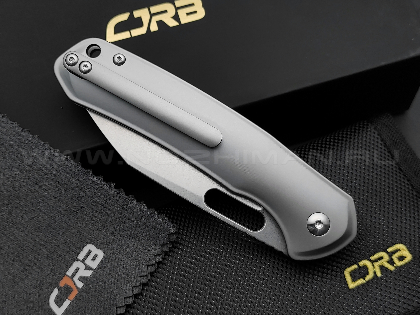 Нож CJRB Pyrite Wharncliffe J1925AT4-PU сталь CPM S90V, рукоять Titanium TC4, Fat Carbon