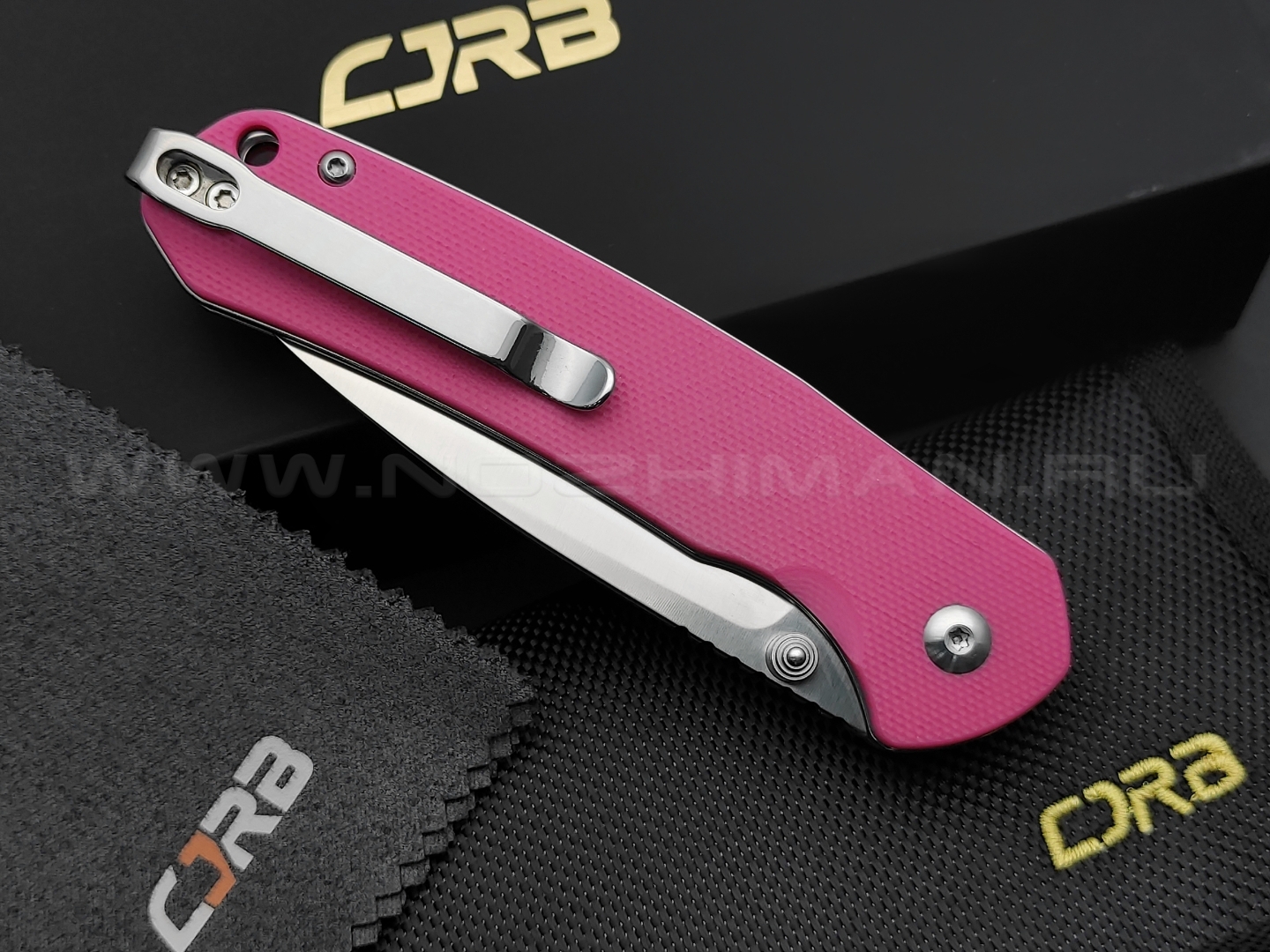 Нож CJRB Pyrite J1925-PNK сталь AR-RPM9, рукоять G10 pink