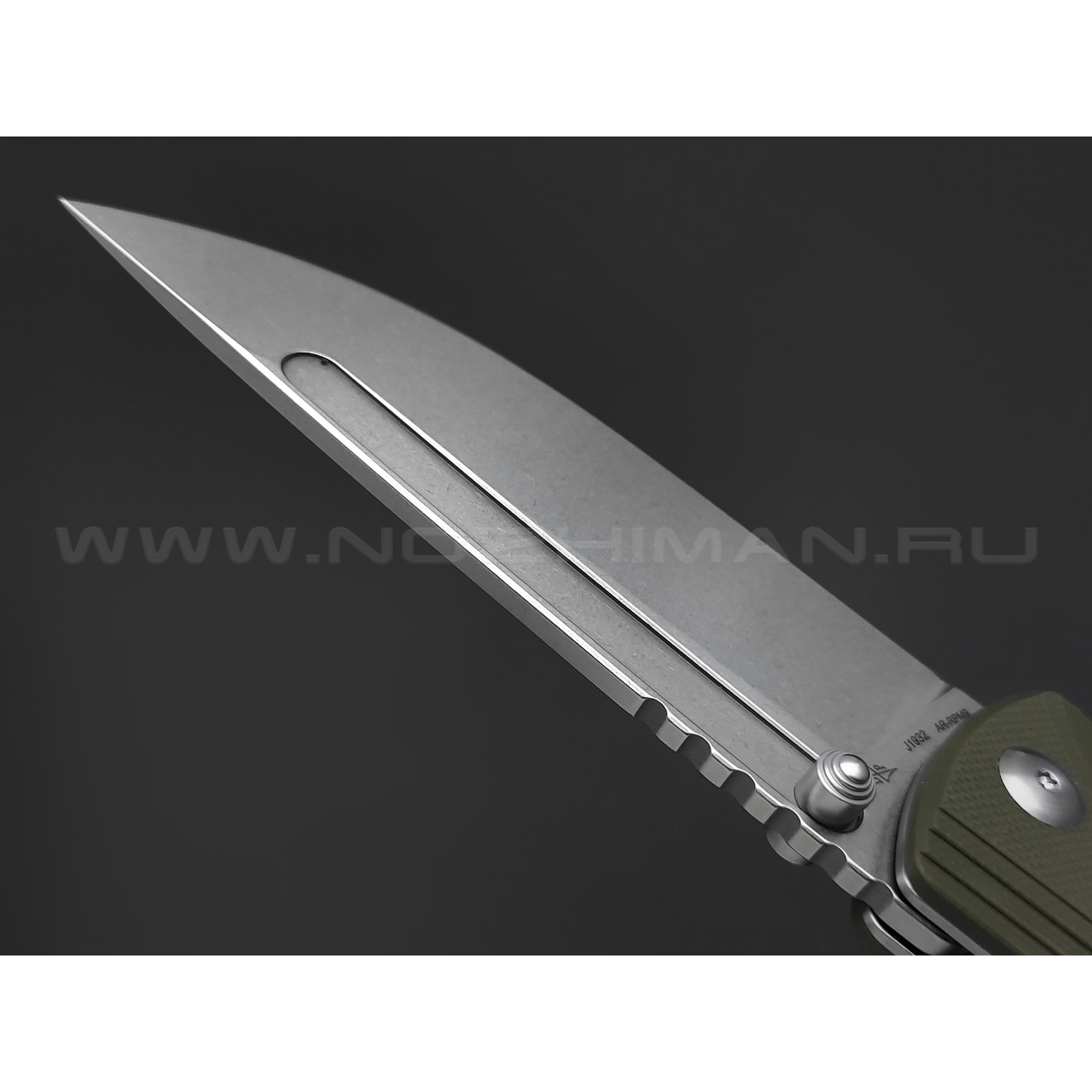 Нож CJRB Resource J1932-GN сталь AR-RPM9 стоунвош, рукоять G10 green
