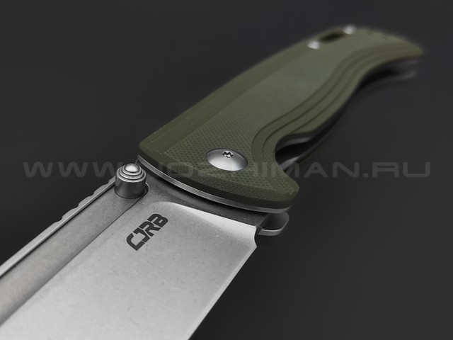 Нож CJRB Resource J1932-GN сталь AR-RPM9 stonewash, рукоять G10 green
