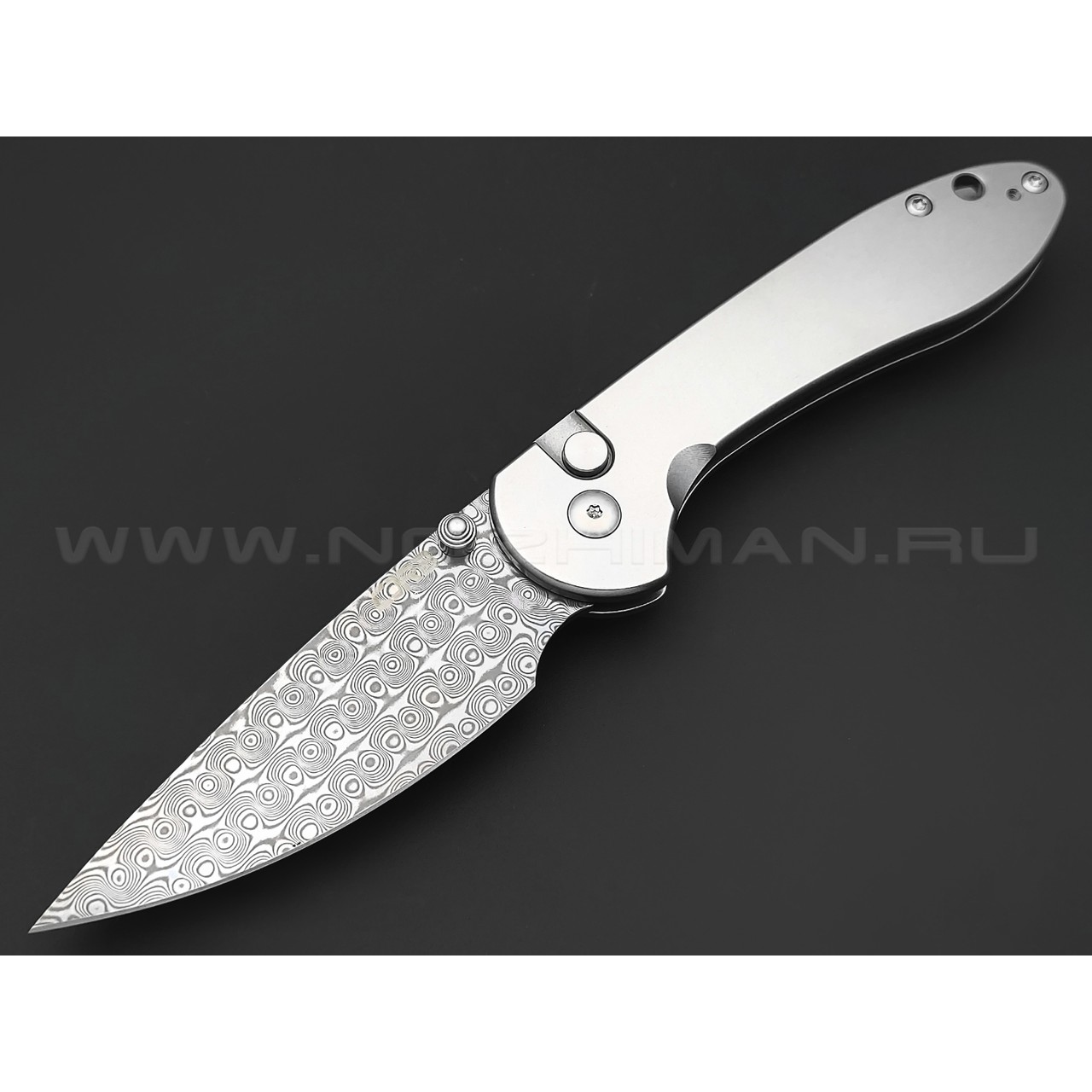 Нож CJRB Feldspar J1912BD-ST сталь Damascus, рукоять Stainless steel