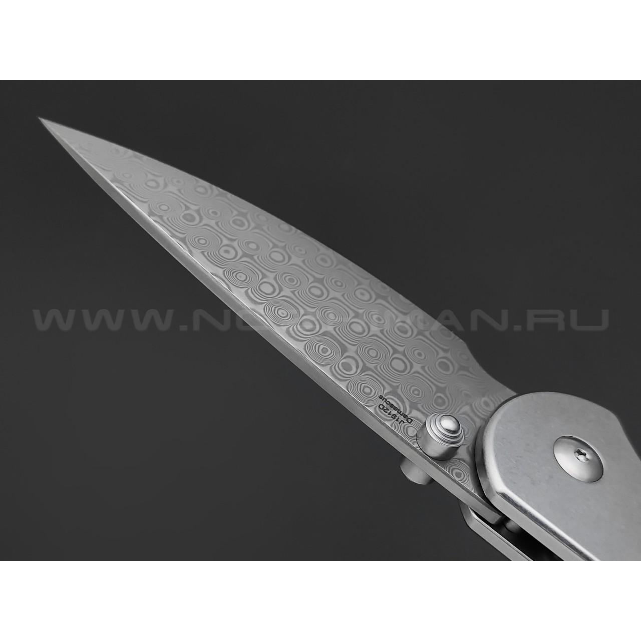 Нож CJRB Feldspar J1912BD-ST сталь Damascus, рукоять Stainless steel