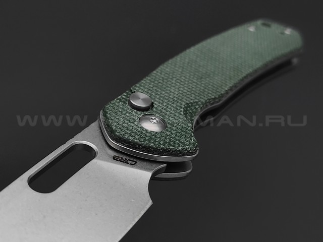 Нож CJRB Pyrite Warncliffe J1925A-MGN сталь AR-RPM9, рукоять Micarta green