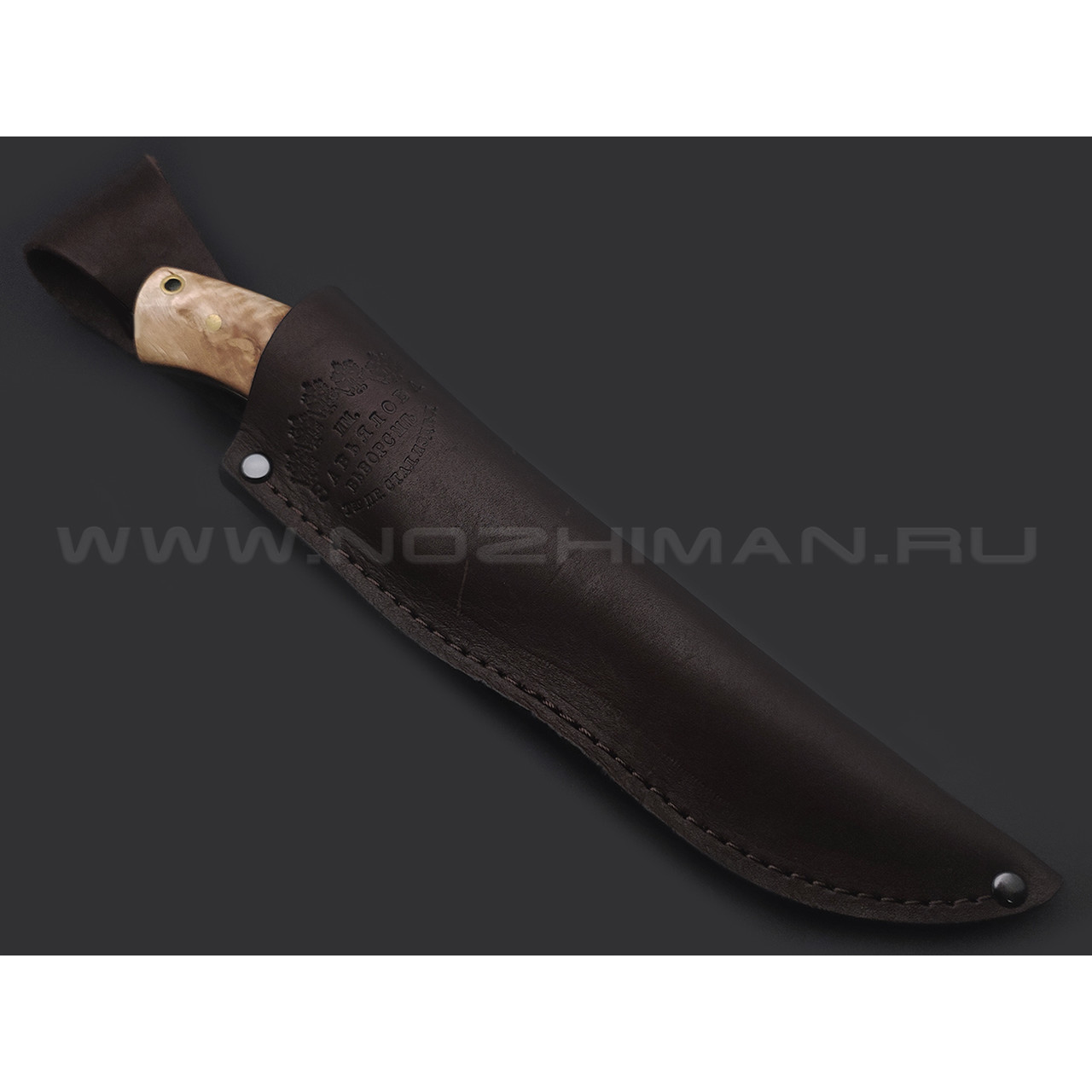 Товарищество Завьялова нож Че-Гевара сталь N690, рукоять Карельская береза