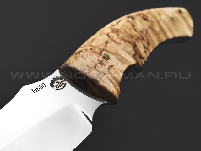 Товарищество Завьялова нож Че-Гевара сталь N690, рукоять Карельская береза