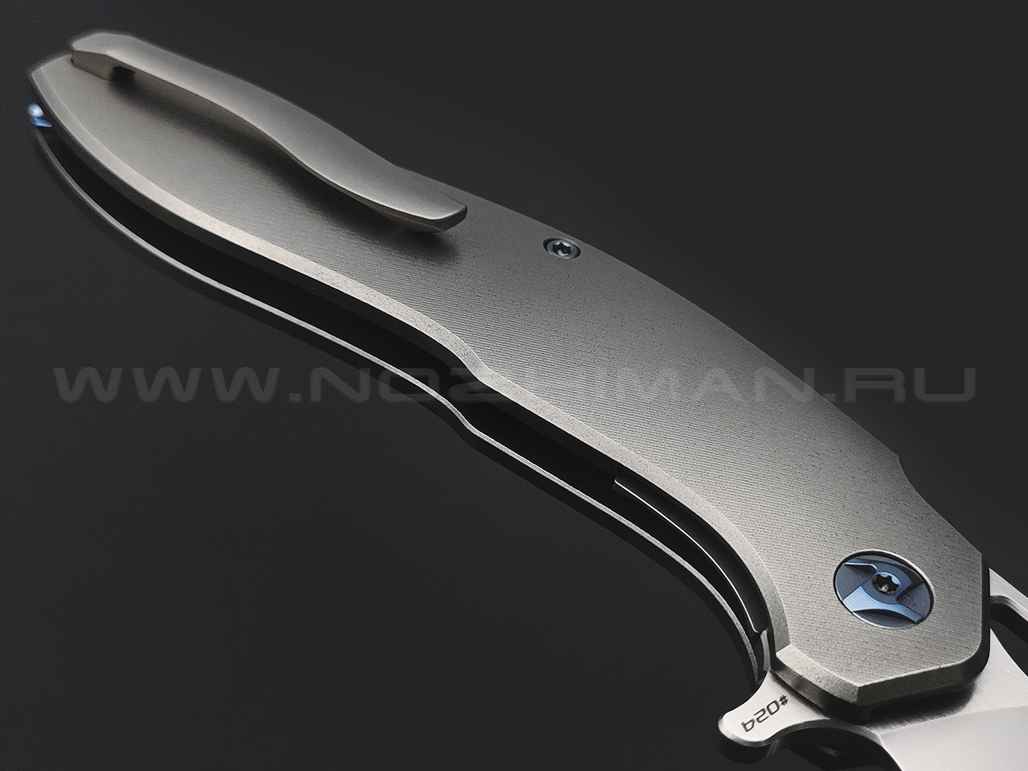 Knife Tech нож Barracuda Limited Edition сталь M390, рукоять Titanium TC4 grey