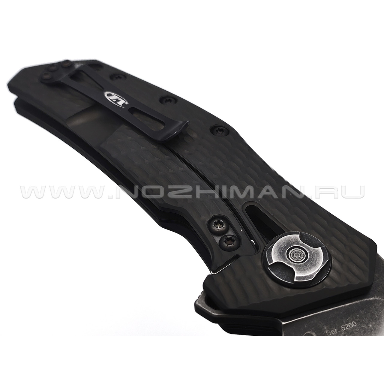 Zero Tolerance нож 0308BLKTS сталь CPM 20CV tiger stripes DLC, рукоять Titanium, G10 black