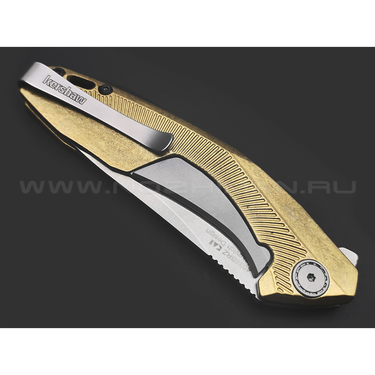 Нож Kershaw Tumbler 4038BRZ сталь D2 стоунвош, рукоять Бронза