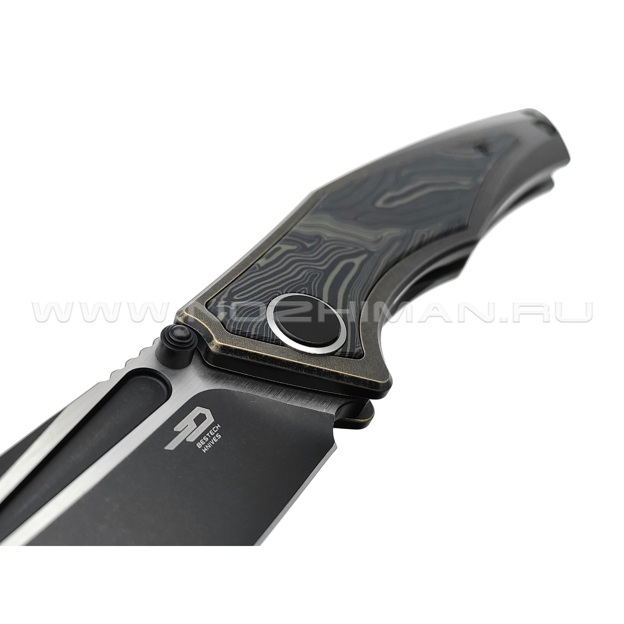 Нож Bestech Togatta BT2102E сталь M390 Satin-DLC, рукоять Titanium 6AL4V, G10