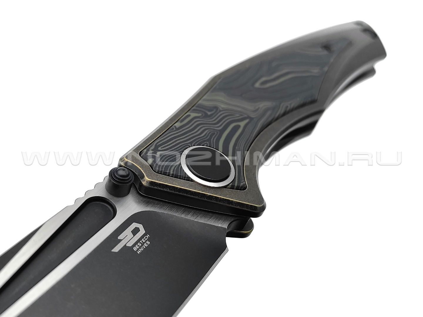 Нож Bestech Togatta BT2102E сталь M390 Satin-DLC, рукоять Titanium 6AL4V, G10