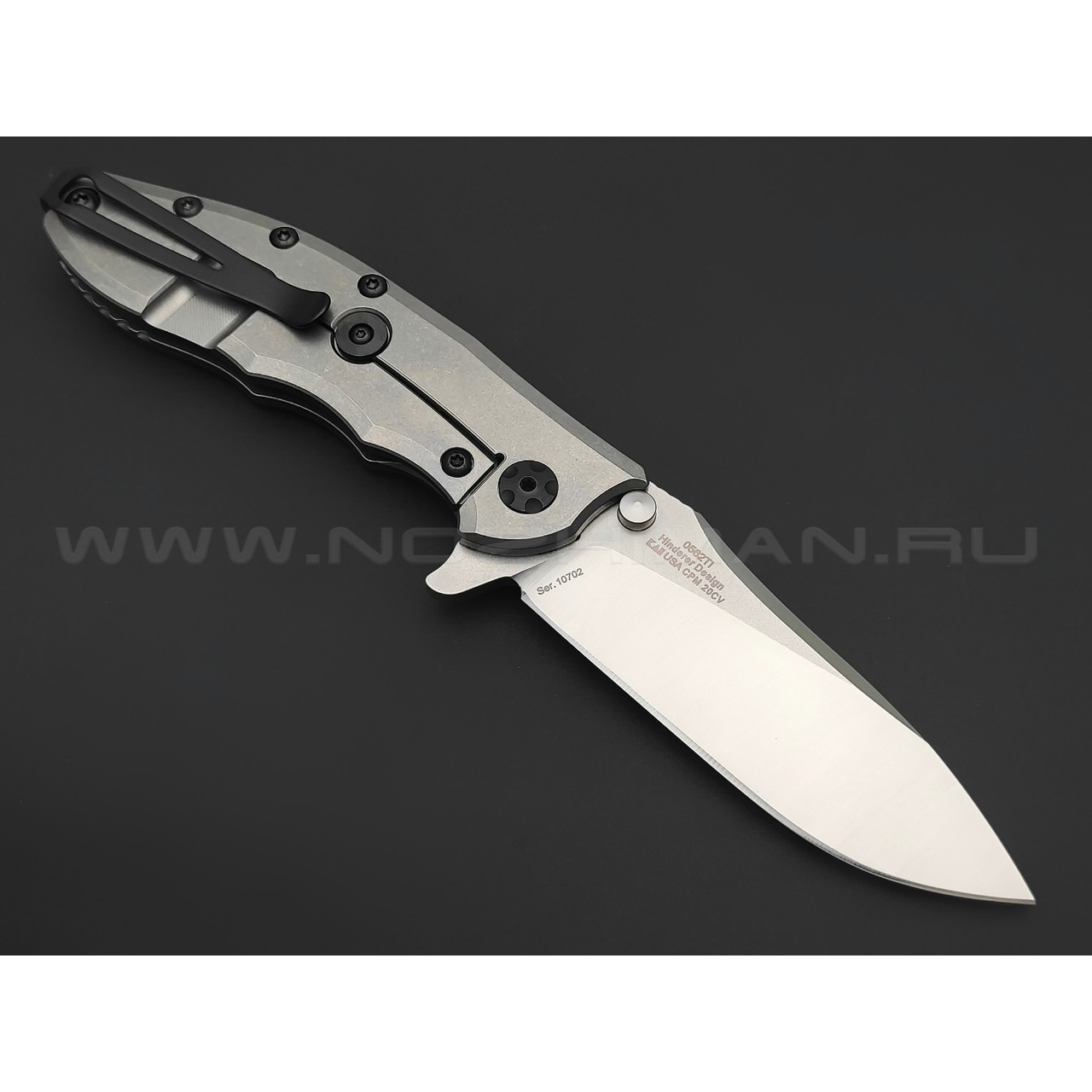 Нож Zero Tolerance 0562TI сталь CPM 20CV satin, рукоять Titanium 6AL4V
