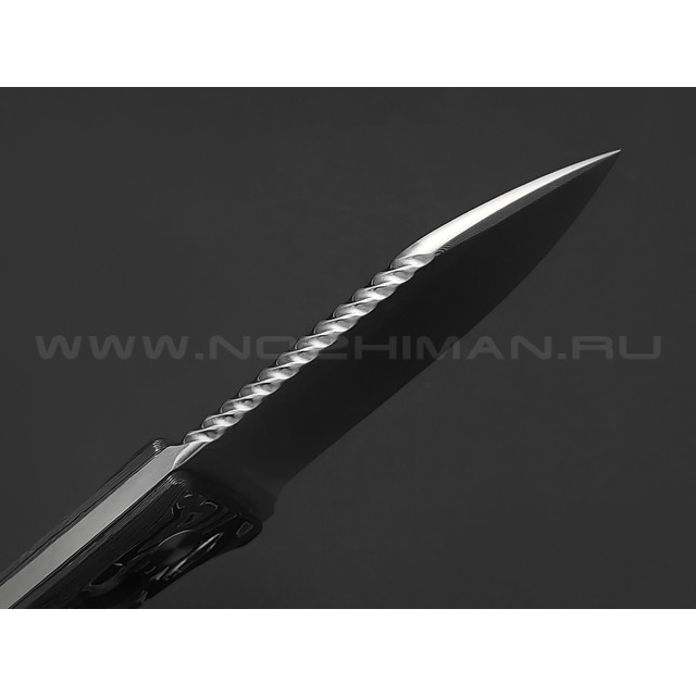 Нож QSP Canary QS141-E сталь Дамаск, рукоять Композит карбон и алюминий