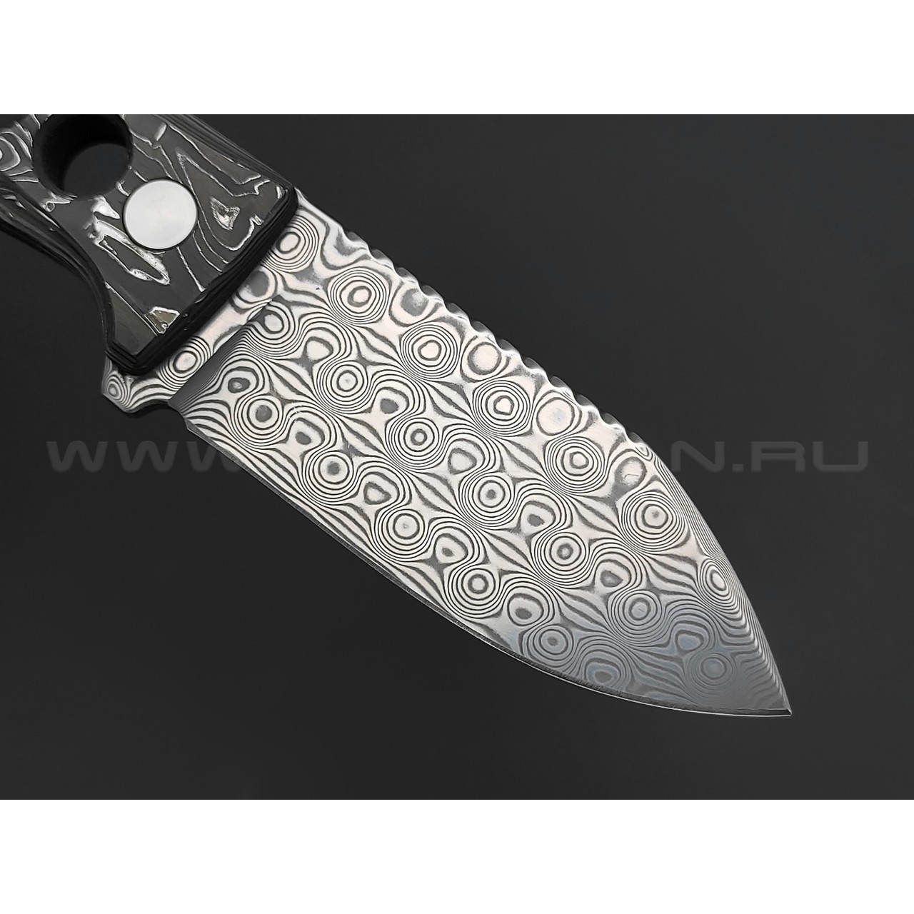 Нож QSP Canary QS141-E сталь Дамаск, рукоять Композит карбон и алюминий