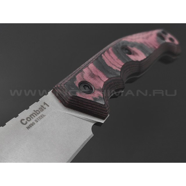 Eagle Knives нож Combat 1 сталь N690, рукоять Micarta black & red