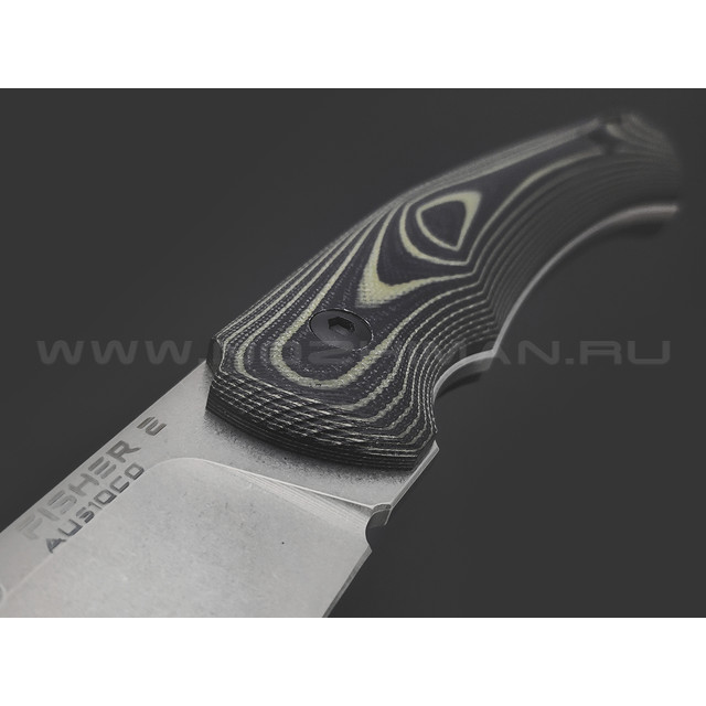Eagle Knives нож Fisher 2 сталь Aus10Co стоунвош, рукоять G10 black & green