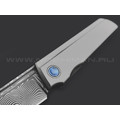 TuoTown складной нож Common сталь Damascus, рукоять Titanium TC4 grey TuoTown складной нож Common сталь Damascus, рукоять Titanium TC4 grey