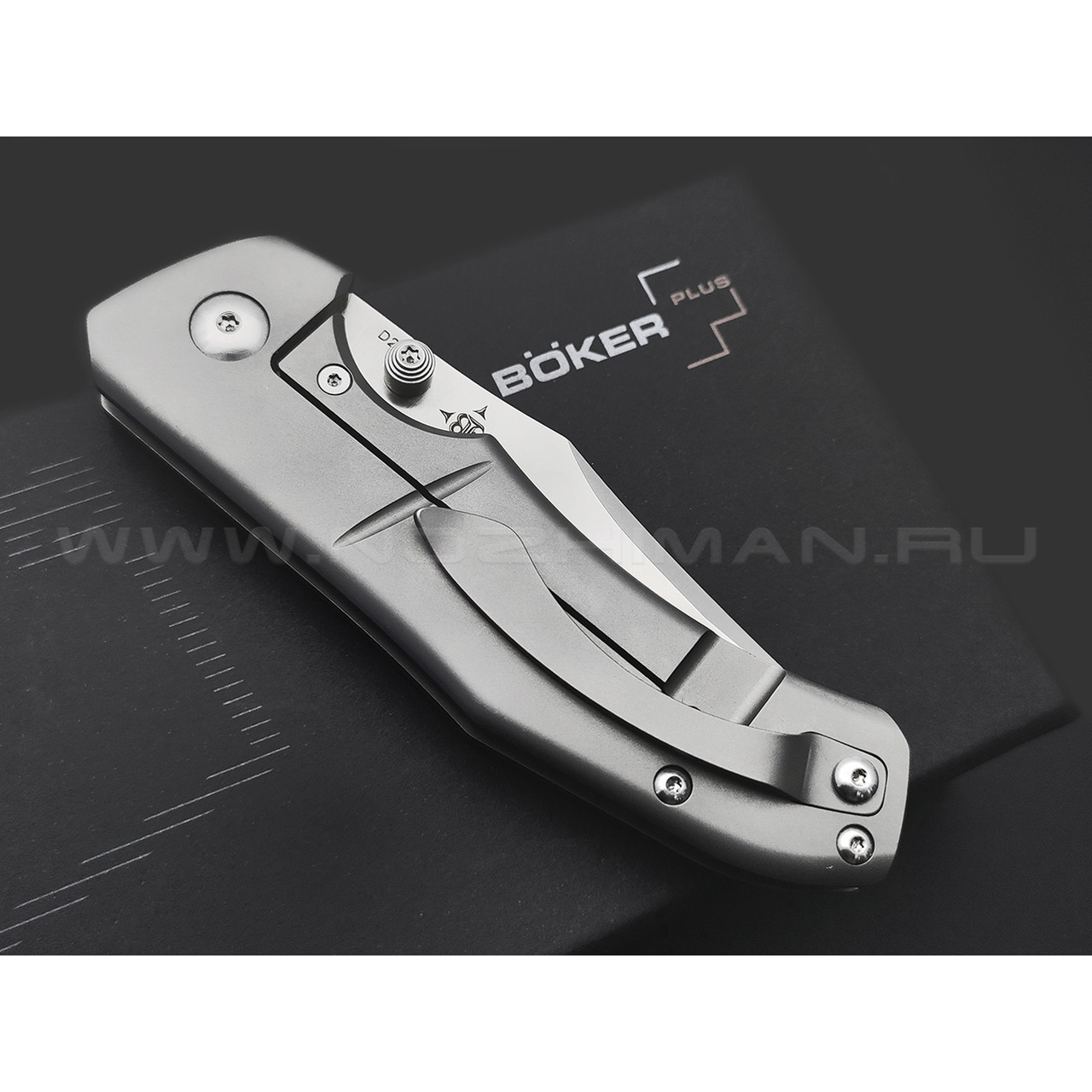 Нож Boker Plus Jive 01BO312 сталь D2 satin, рукоять Titanium