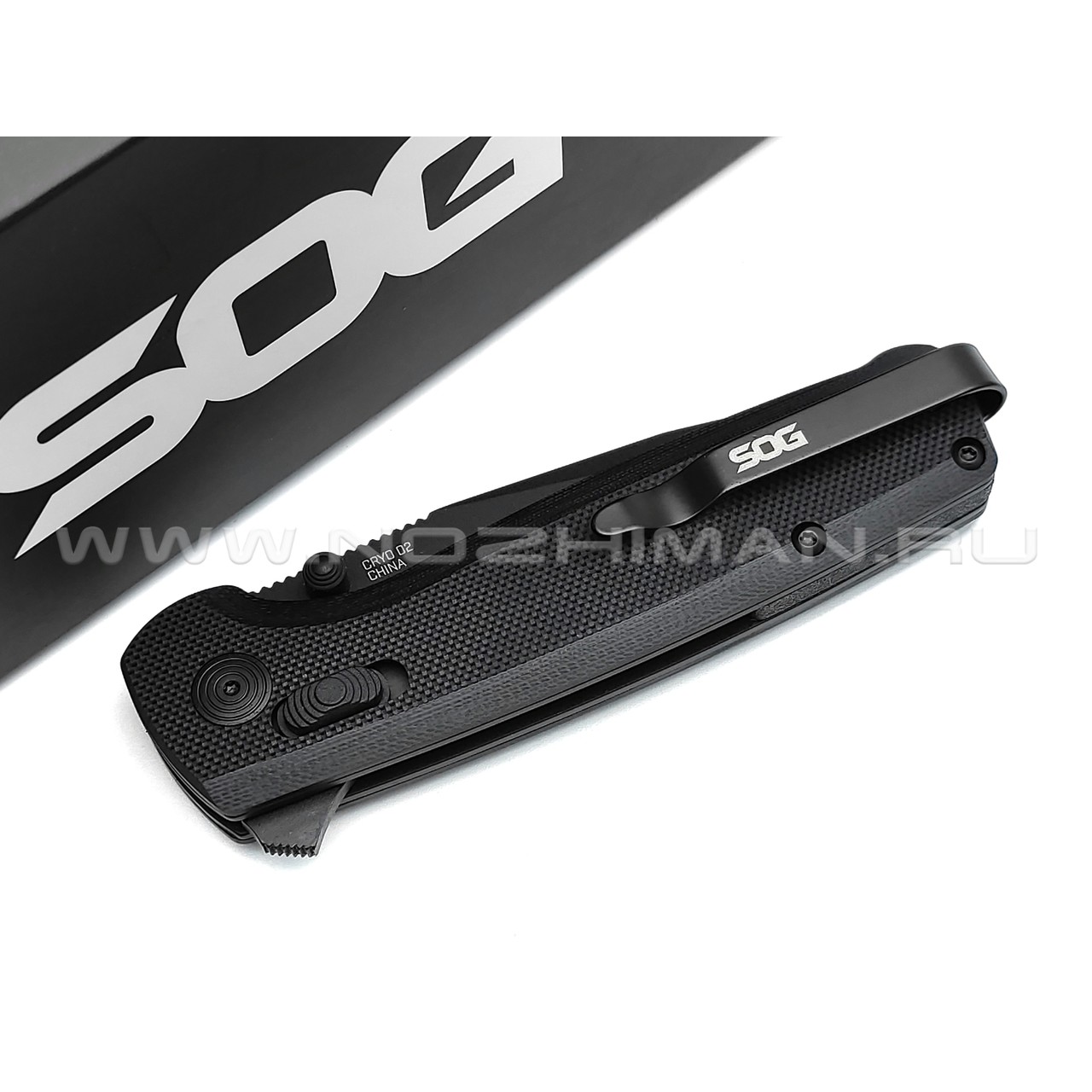 Нож SOG Terminus XR Black TM1027BX сталь Cryo D2, рукоять G10 black
