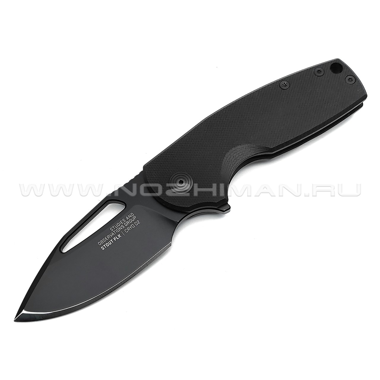 Нож SOG Stout FLK Black 14-03-02-57 сталь Cryo D2, рукоять Stainless steel, G10 black