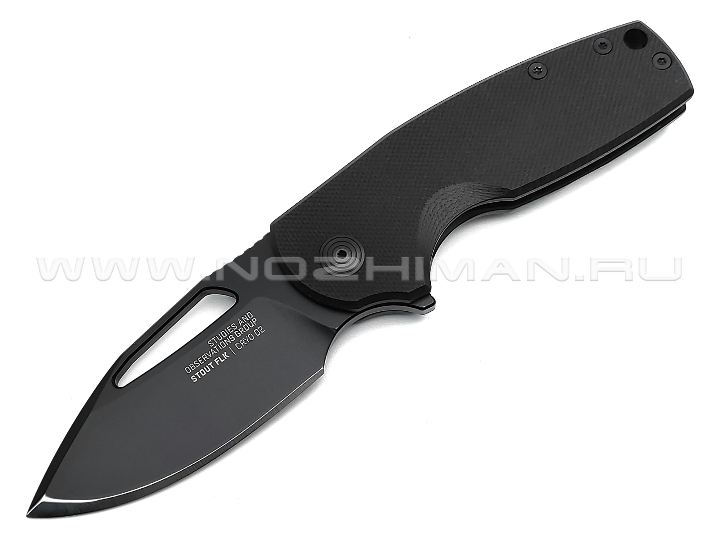 Нож SOG Stout FLK Black 14-03-02-57 сталь Cryo D2, рукоять Stainless steel, G10 black