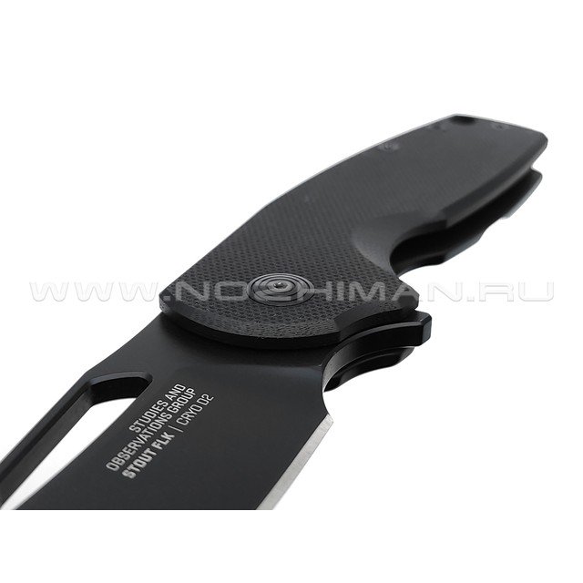 Нож SOG Stout FLK Black 14-03-02-57 сталь Cryo D2, рукоять Stainless steel, G10 black