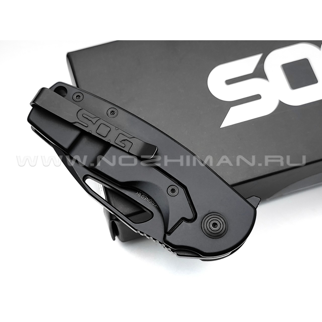 Нож SOG Stout FLK Black 14-03-02-57 сталь Cryo D2, рукоять Stainless steel, G10 black