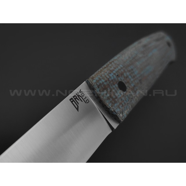 Burlax нож Fin BX0204 convex сталь VG-10 satin, рукоять Micarta Dark Cyan
