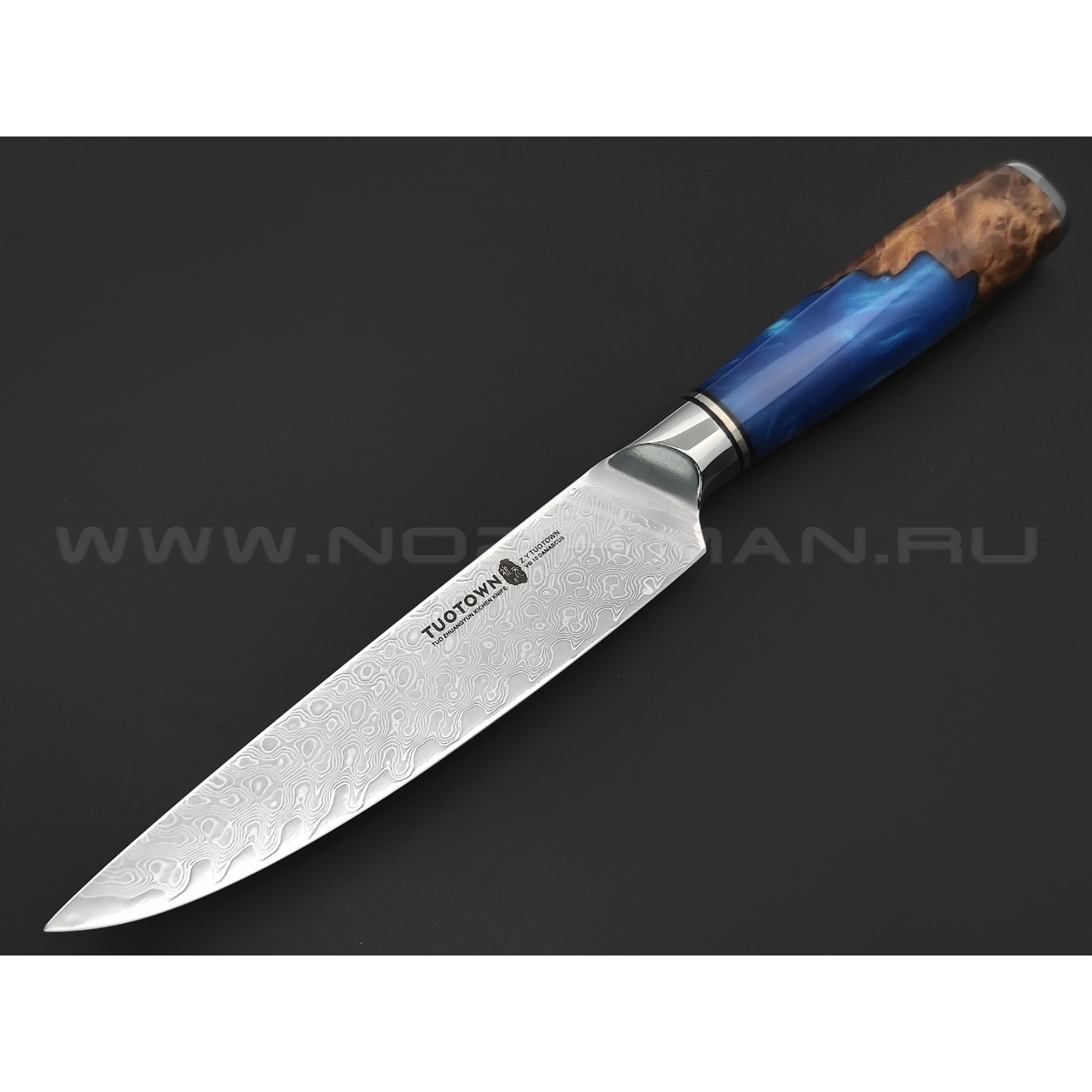 TuoTown нож Шеф 13 см SG-003 сталь Damascus VG10, рукоять гибрид