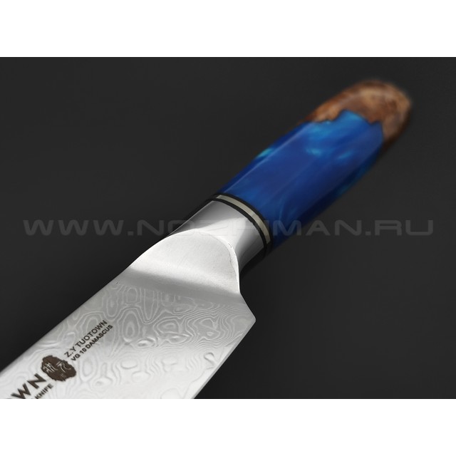 TuoTown нож Шеф 13 см SG-003 сталь Damascus VG10, рукоять гибрид