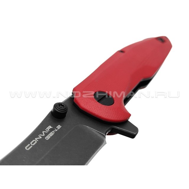 Mr.Blade нож Convair Gen.2 сталь D2 блэквош, рукоять G10 red