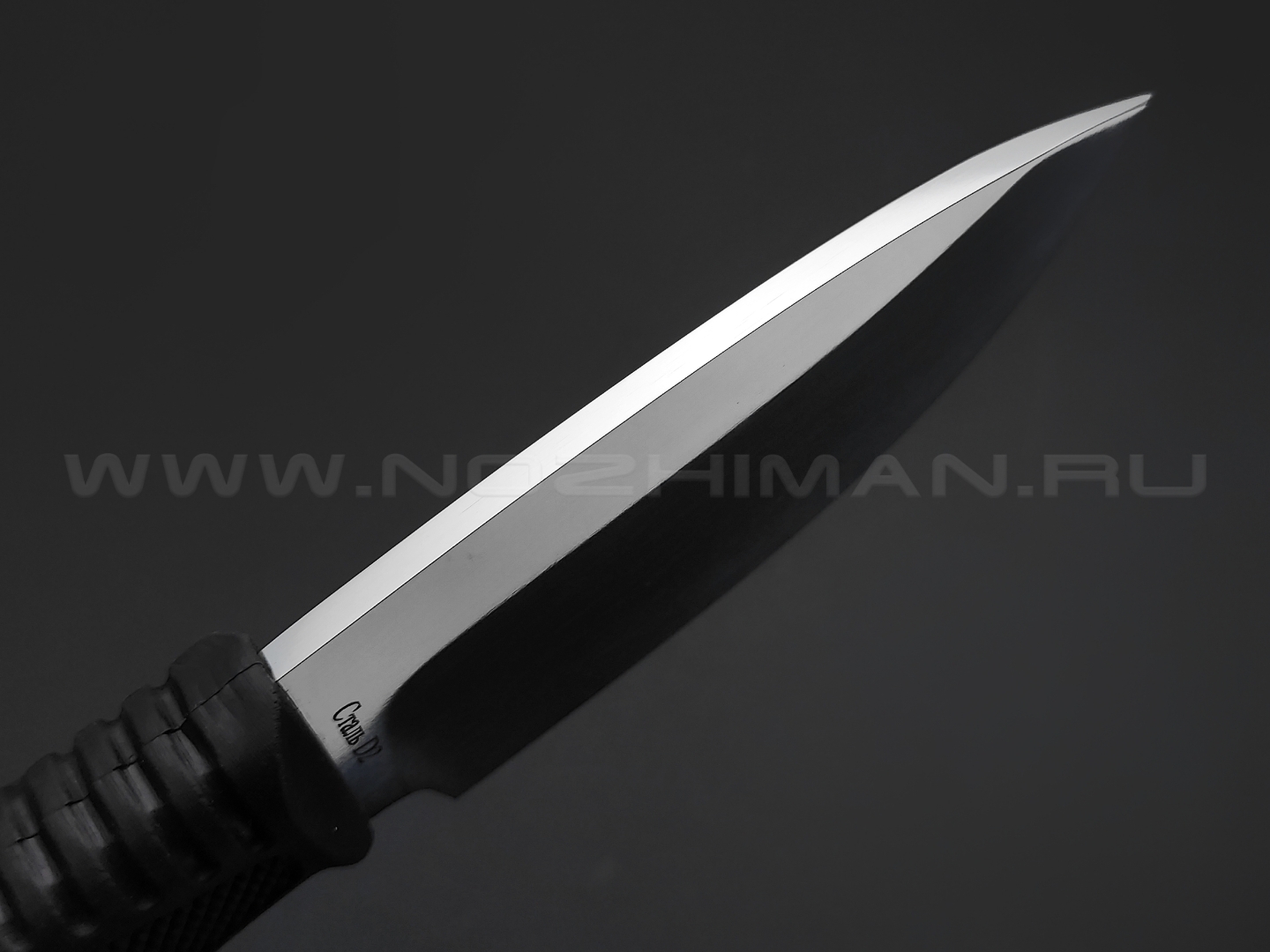 Титов и Солдатова нож №14 Барсук-3 сталь D2 полировка, рукоять резина