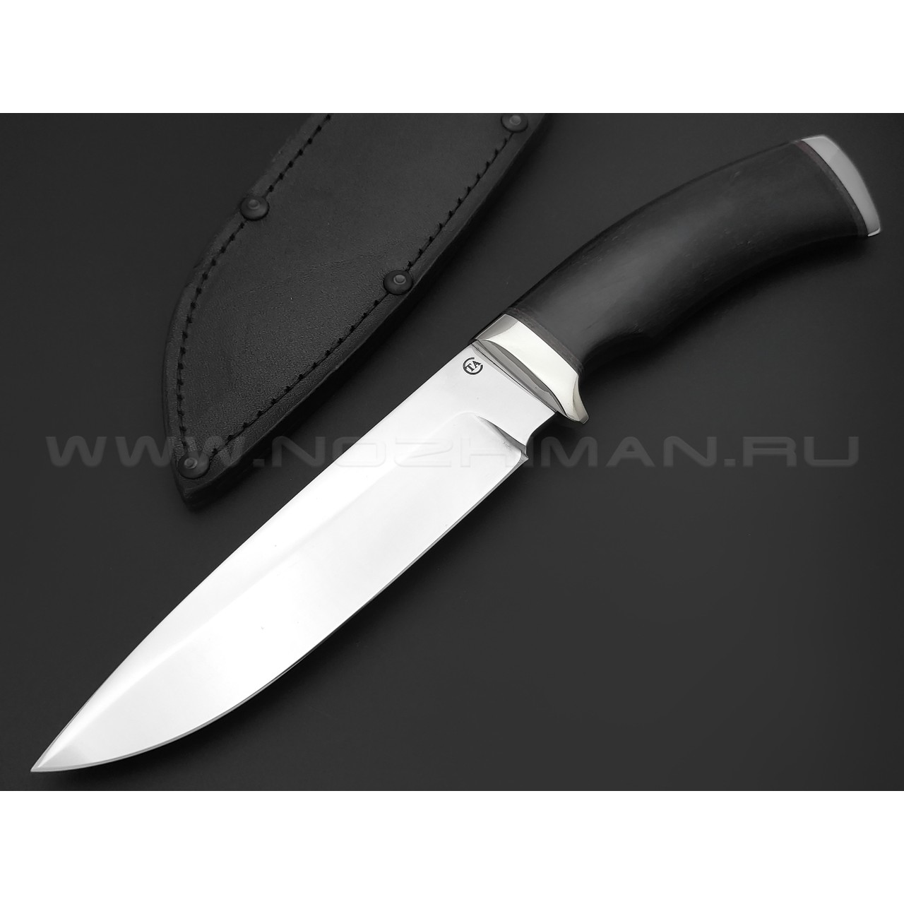 Титов и Солдатова нож Кубанец сталь 95Х18, рукоять дерево граб, мельхиор
